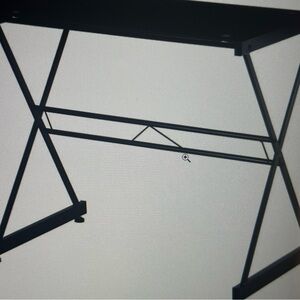 Black glass desk